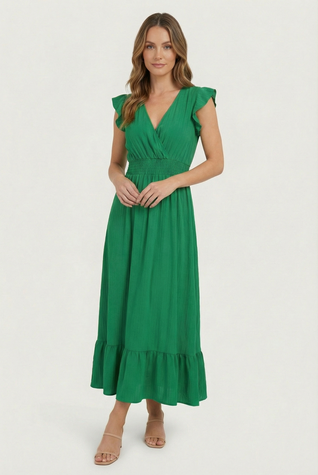 Lea | Ruffled Sleeve Summer Maxi Dress