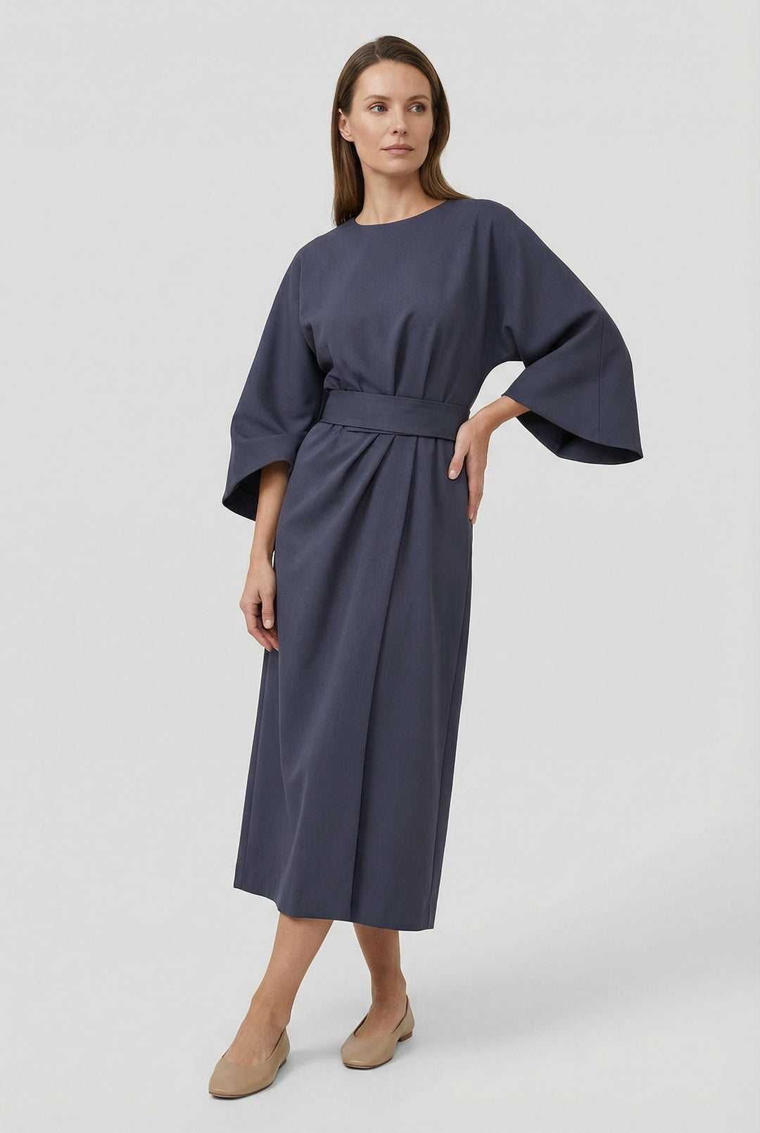 Erika | Flowing Maxi Dress with Belt