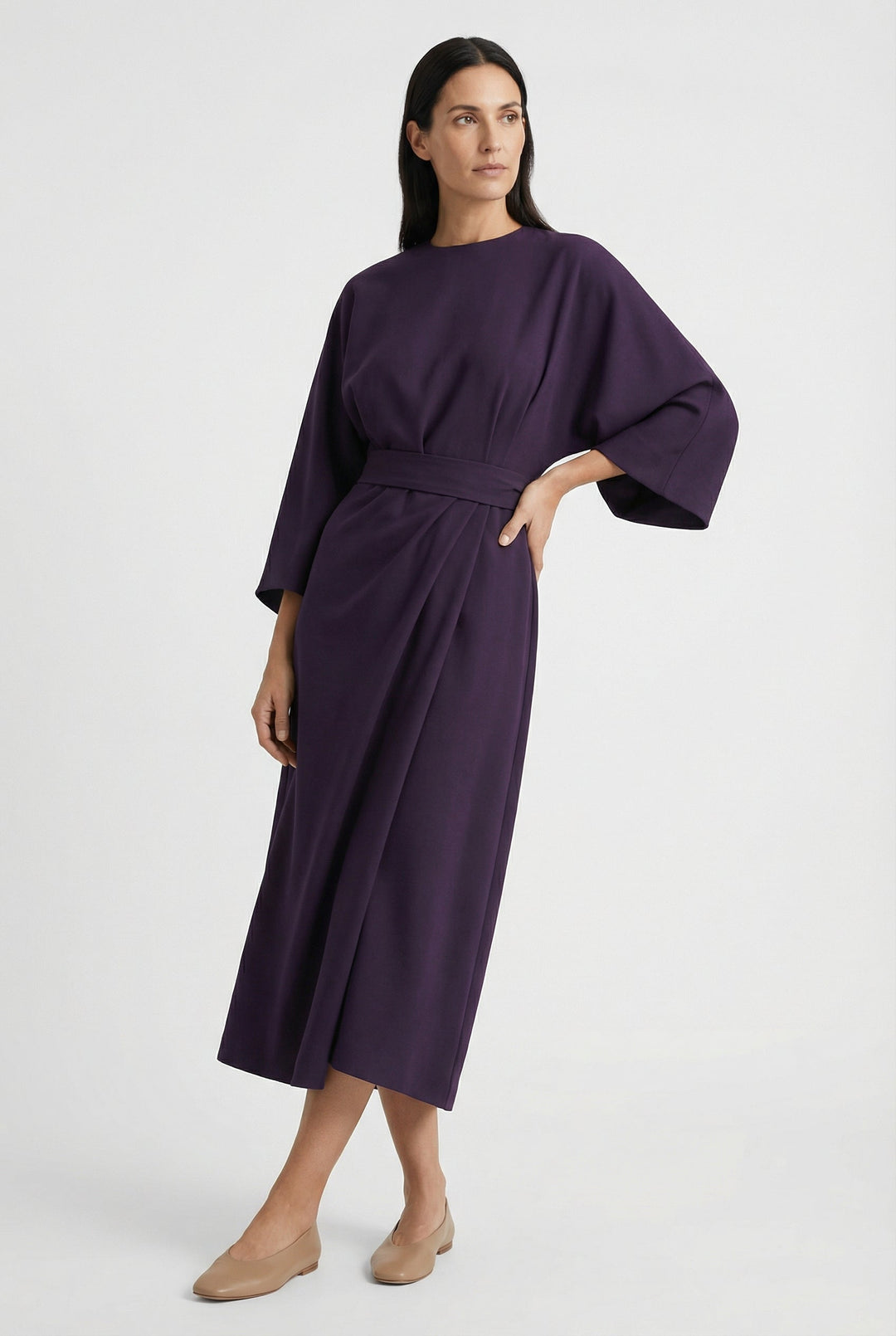 Erika | Flowing Maxi Dress with Belt