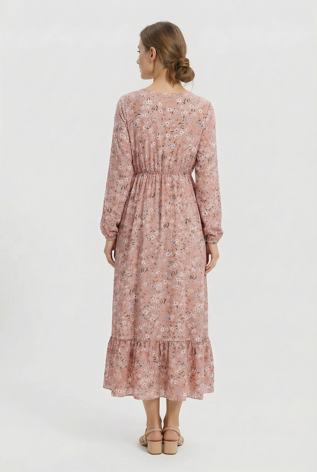 Milena | Long Sleeve Floral Maxi Dress with a Light and Airy Feel