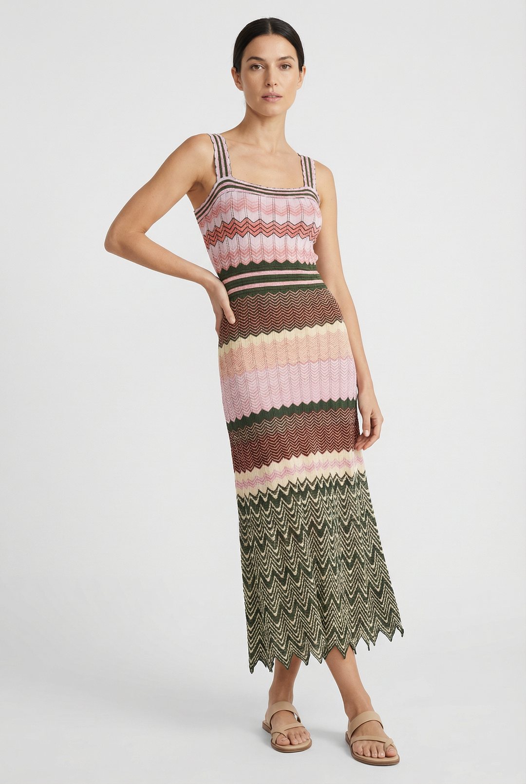Adriana | Sleeveless Striped Maxi Dress