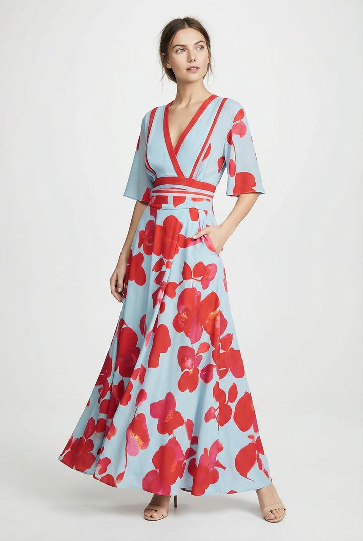 Laurina | Tie-Front Maxi Dress