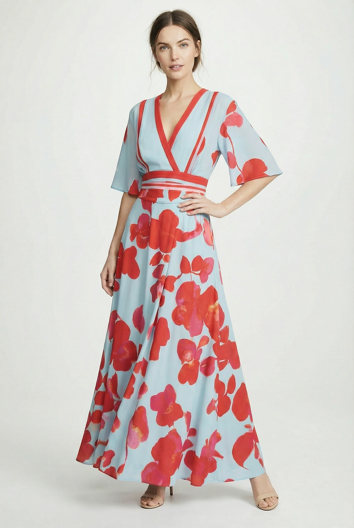Laurina | Tie-Front Maxi Dress