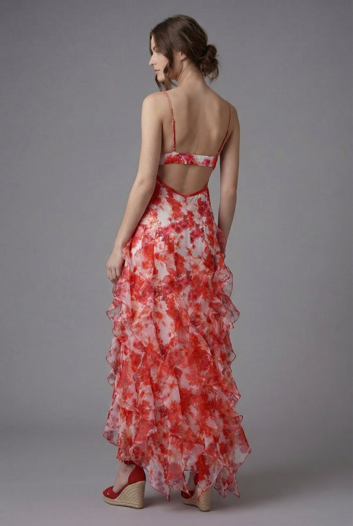 Tatiana | Ruffled Floral Maxi Dress