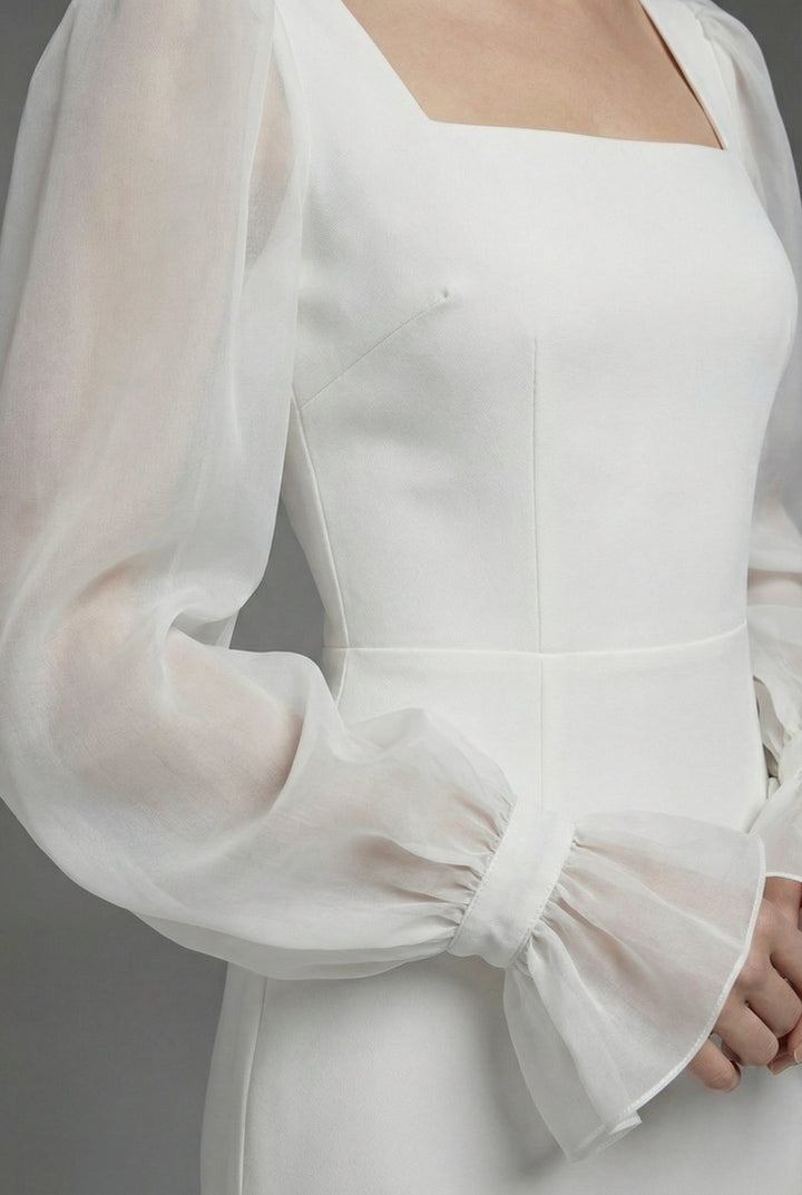 Ivanka | Elegant White Maxi Dress for Formal Occasions