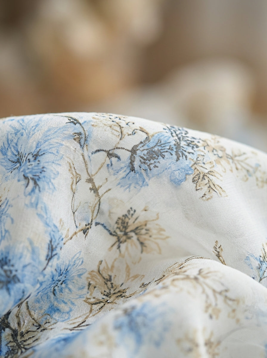 Carmo | Floral Long Satin Dress