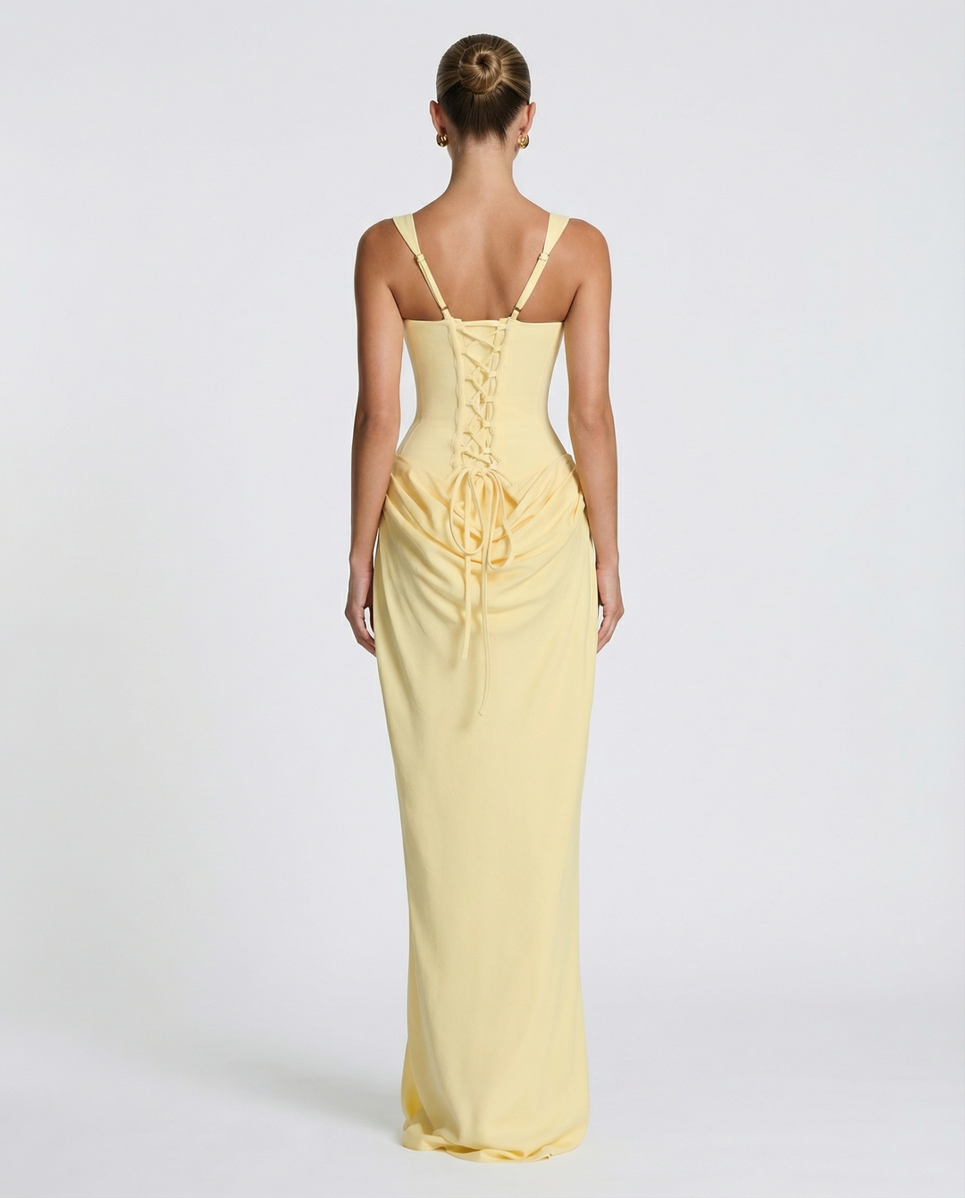 Zdenka | Adjustable Strap Shiny Maxi Dress