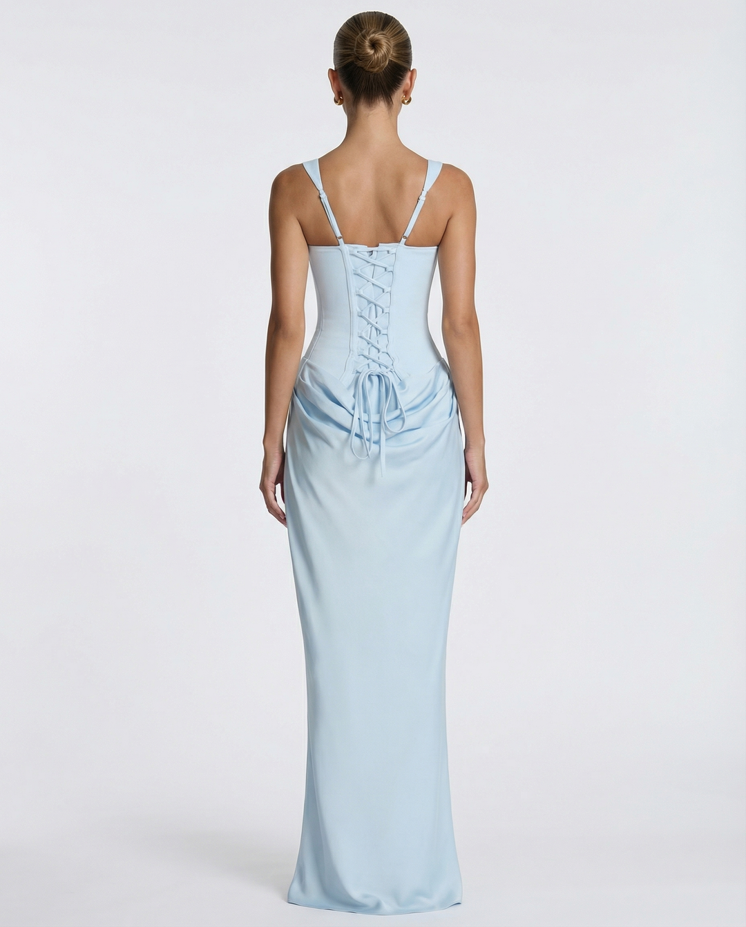 Zdenka | Adjustable Strap Shiny Maxi Dress