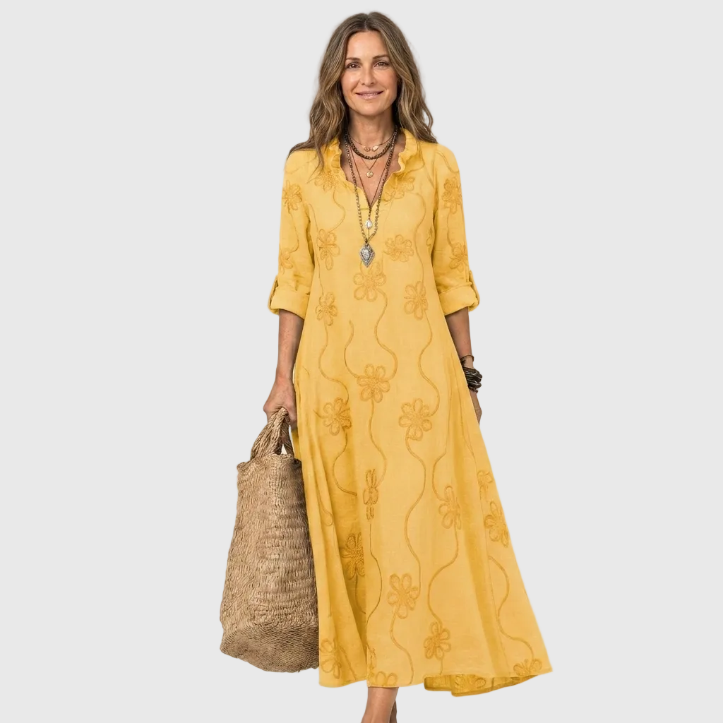 Luciana | Comfortable Midi Shirt Dress