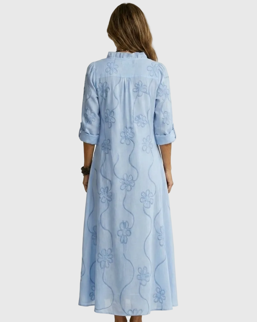 Marcela | Embroidered Romantic Maxi Dress
