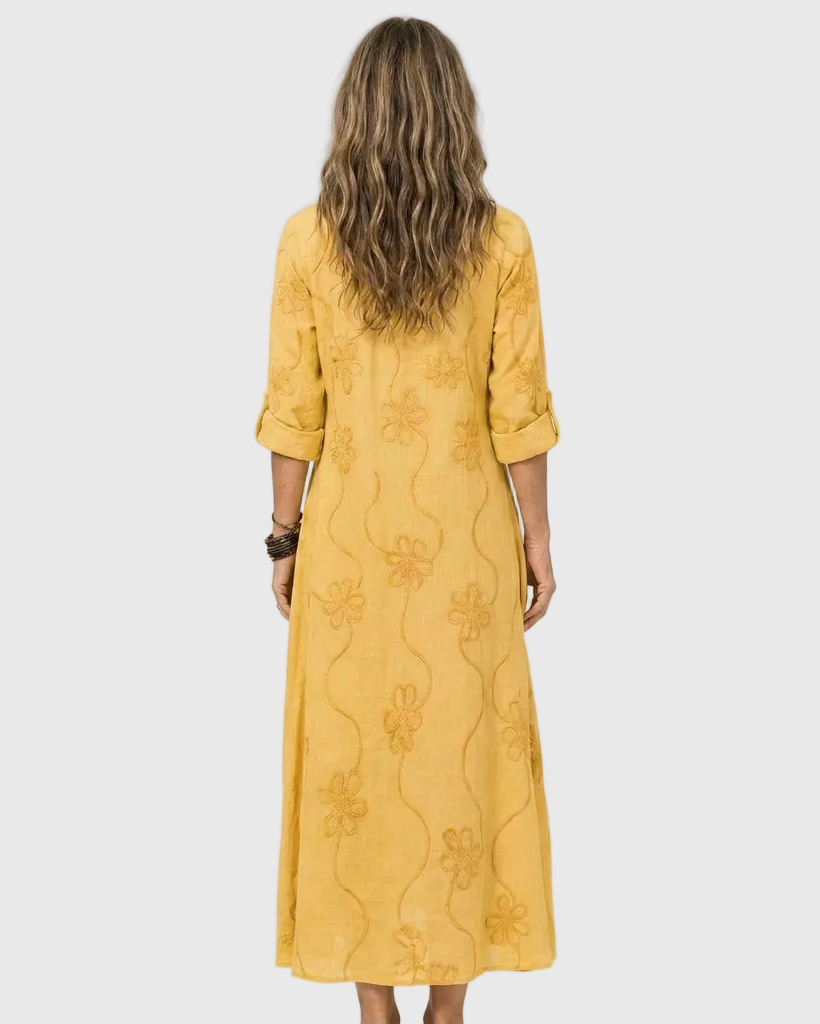 Marcela | Embroidered Romantic Maxi Dress