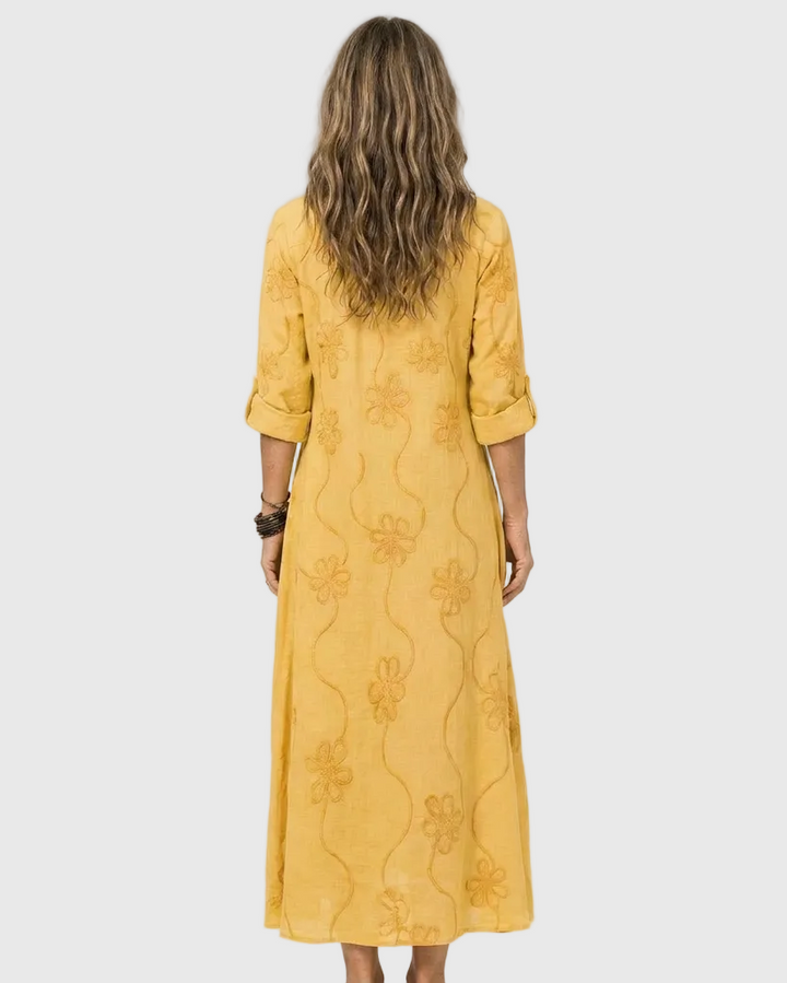 Marcela | Embroidered Romantic Maxi Dress