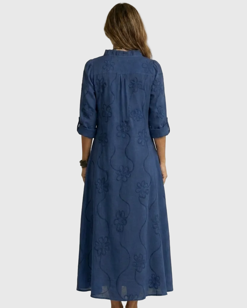 Marcela | Embroidered Romantic Maxi Dress