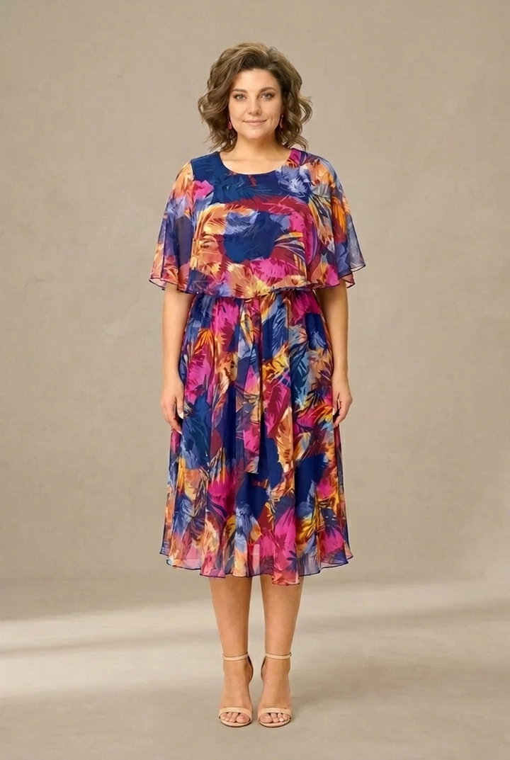 Aitana | Midi Dress with Bold Pattern