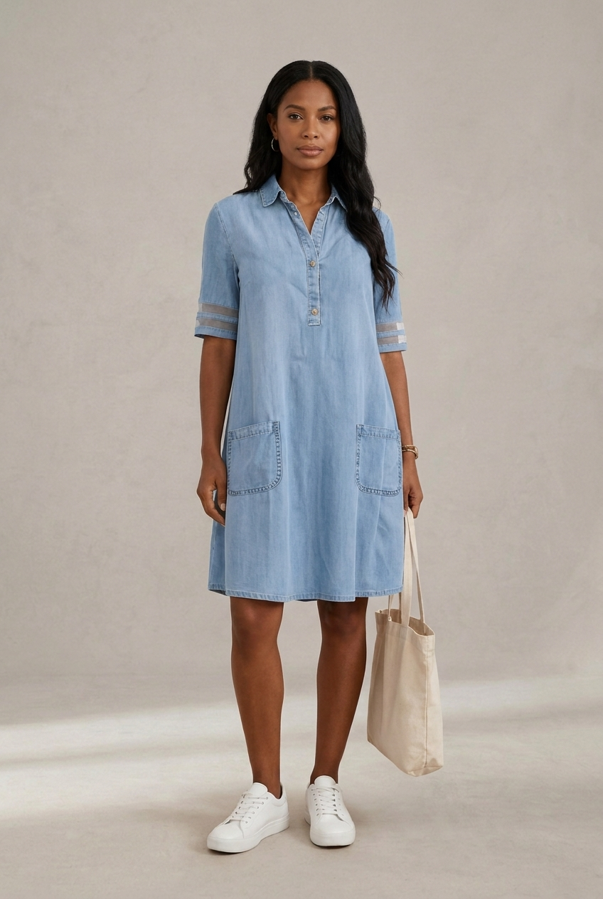 Brittany | Denim Dress that Flatters the Silhouette