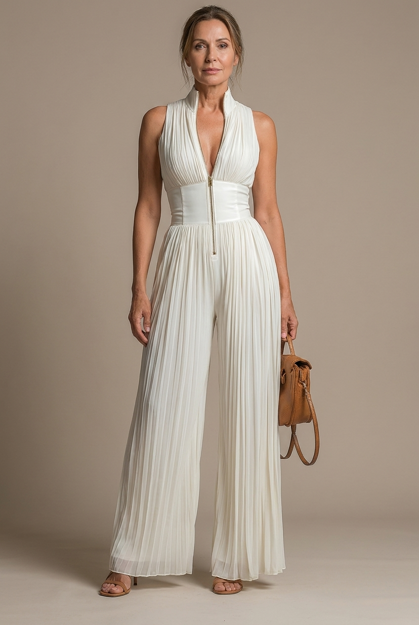Lucia | Monochrome Pleated in Georgette