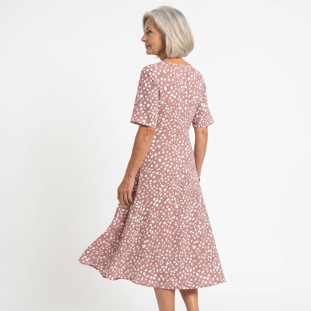 Colette | Midi dress with striped pattern and slimming effect
