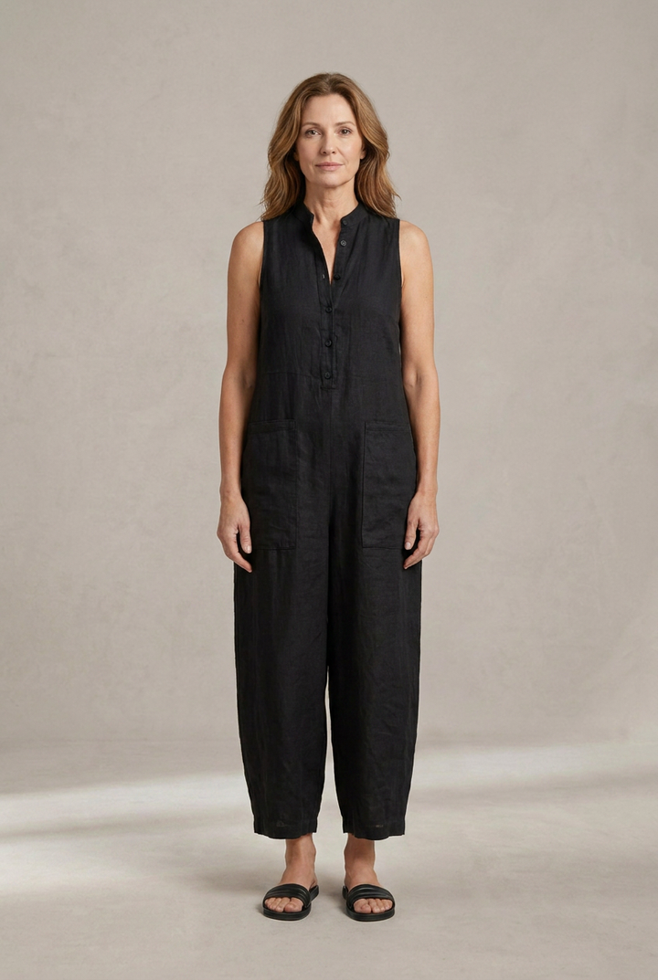 Brisa | Comfortable Sleeveless Jumpsuit with Front Buttons