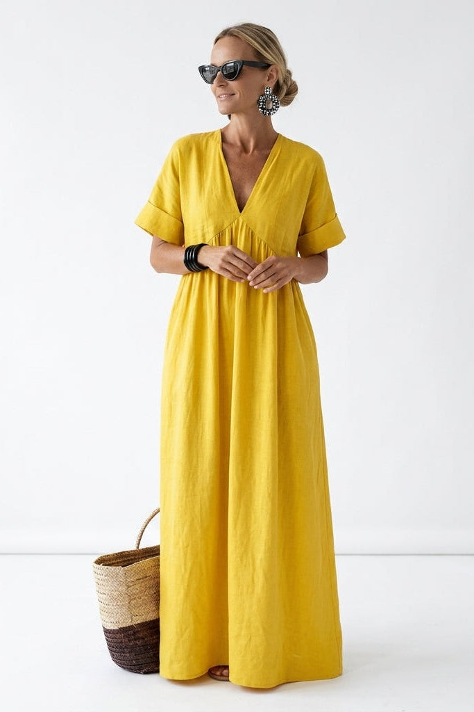 Violeta | Flowy Long Summer Dress with Relaxed Fit