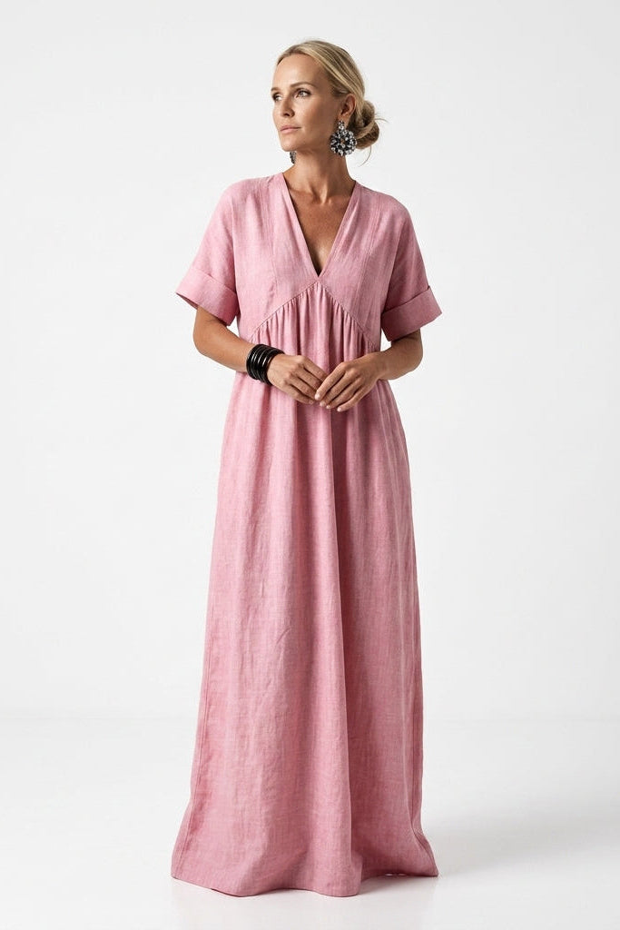 Violeta | Flowy Long Summer Dress with Relaxed Fit