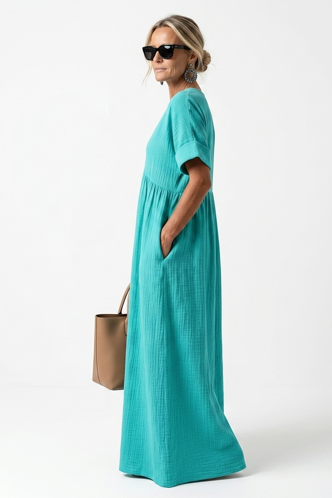 Violeta | Flowy Long Summer Dress with Relaxed Fit