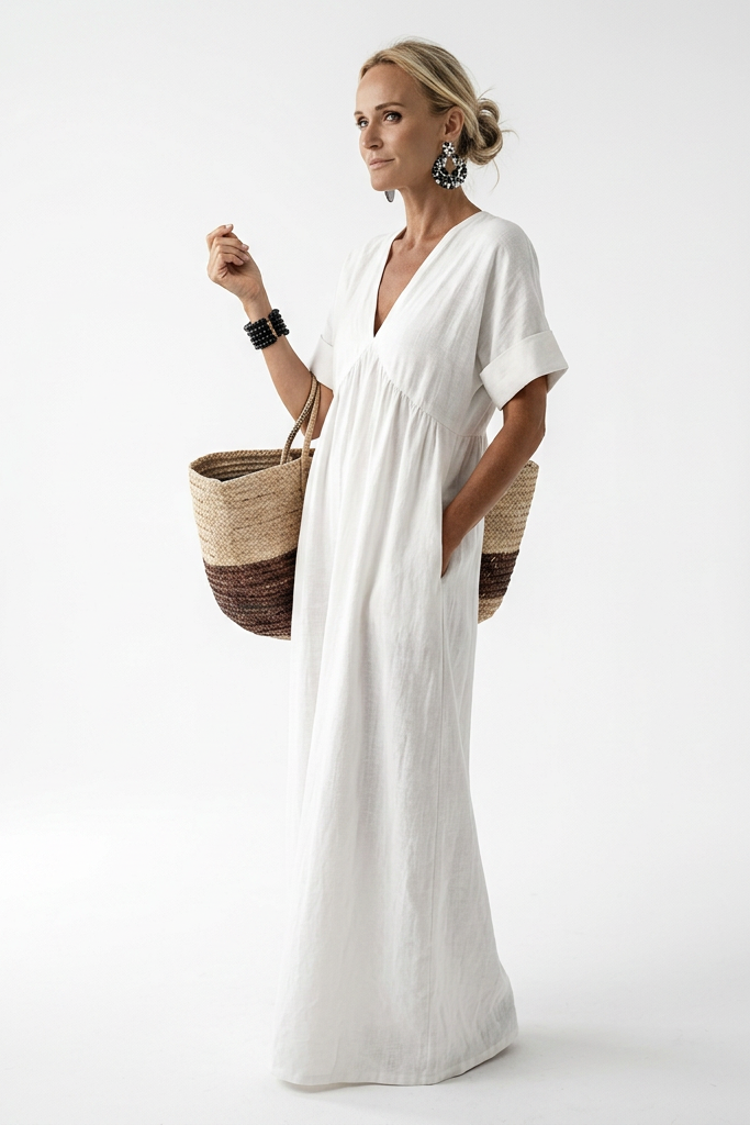 Violeta | Flowy Long Summer Dress with Relaxed Fit