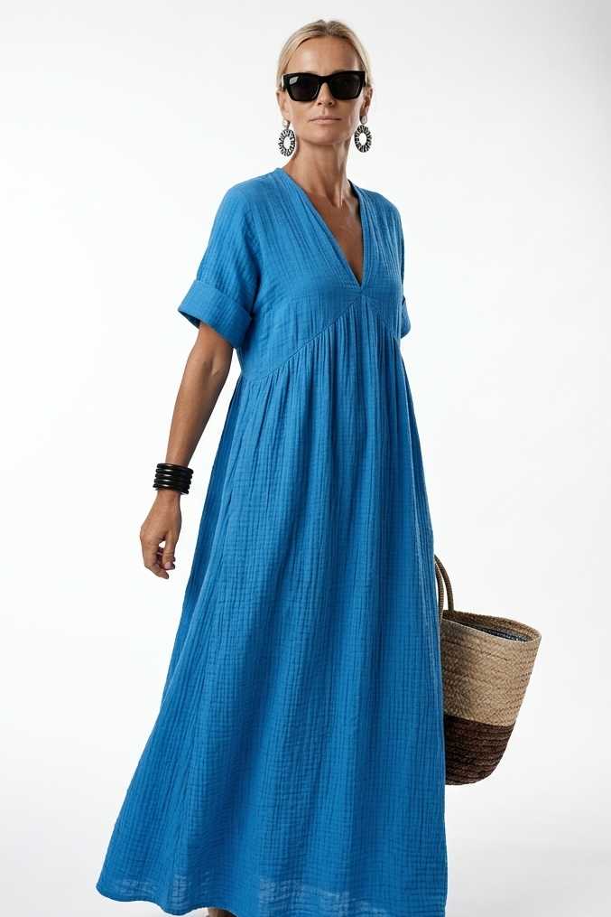 Violeta | Flowy Long Summer Dress with Relaxed Fit