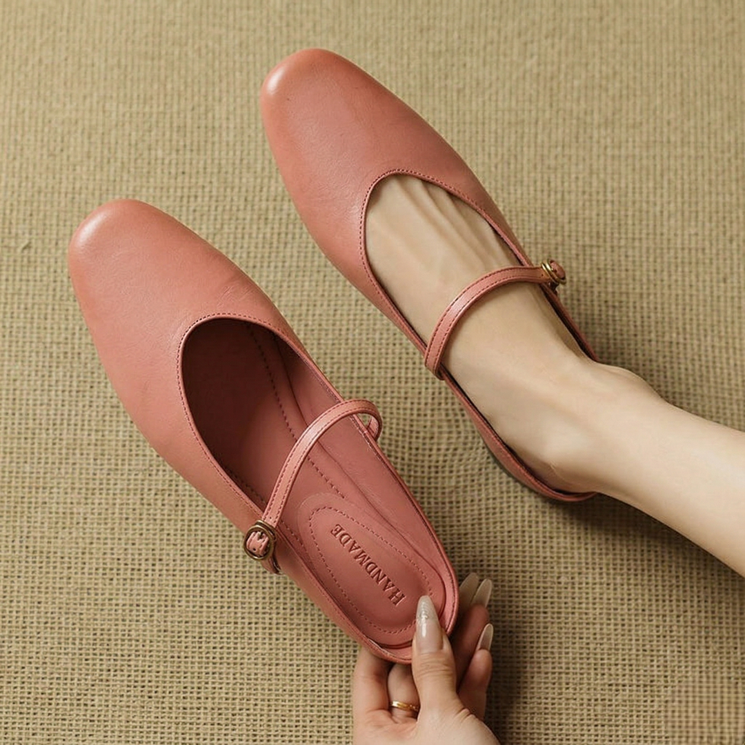 Lora Genuine Leather Mules