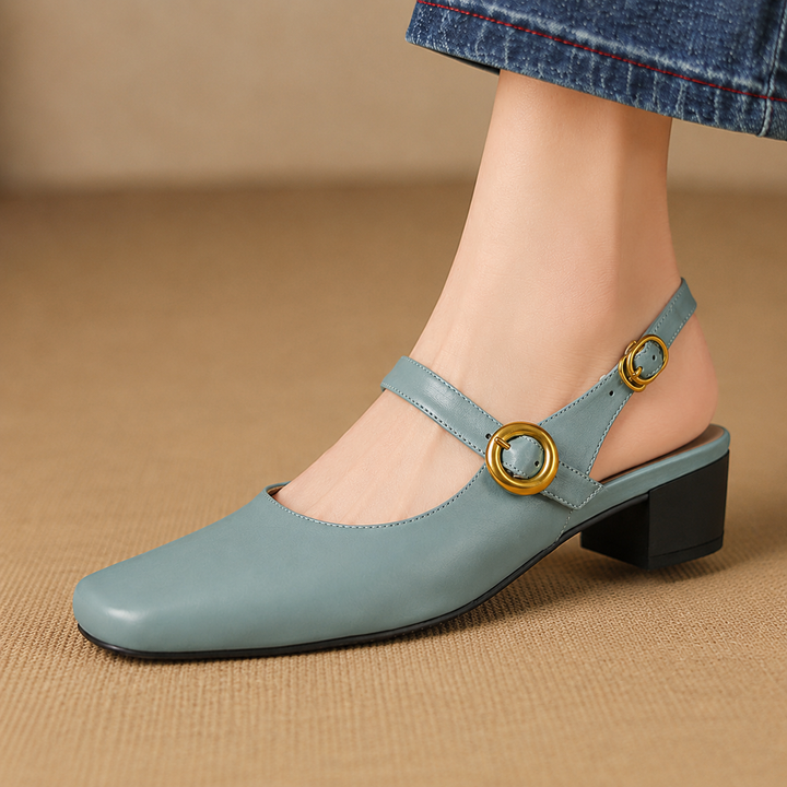 Genuine Leather Slingback Sandals
