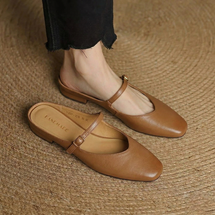 Lora Genuine Leather Mules