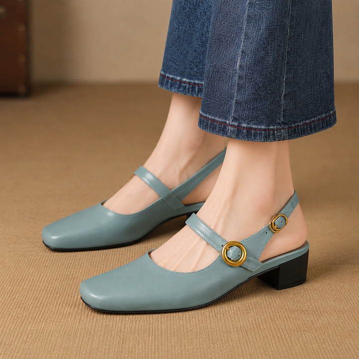 Genuine Leather Slingback Sandals