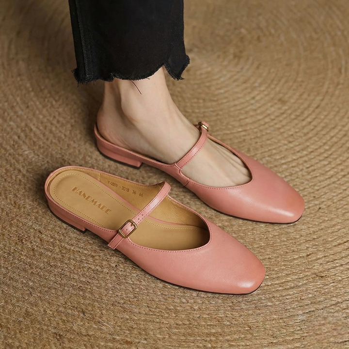 Lora Genuine Leather Mules