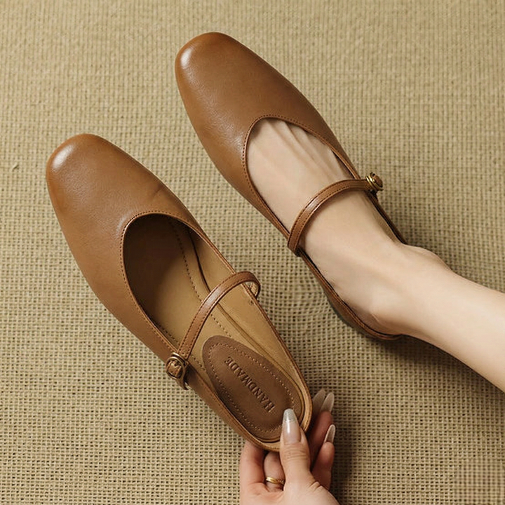 Lora Genuine Leather Mules