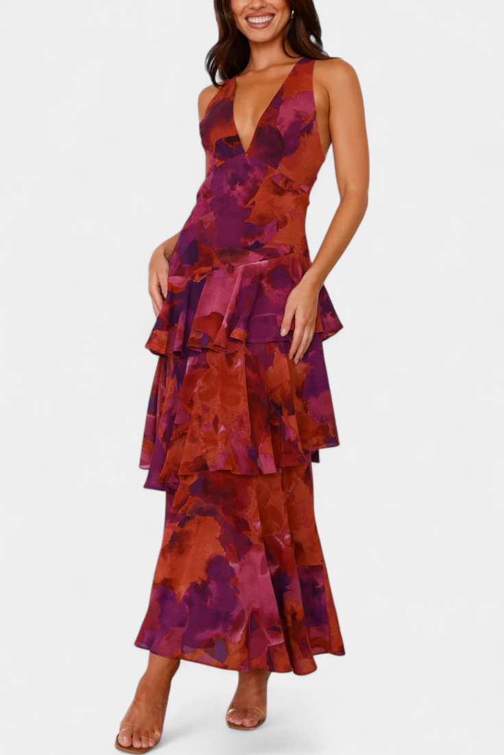 Domenica | V-Neck Georgette Dress