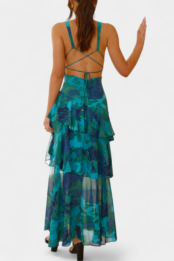 Domenica | V-Neck Georgette Dress