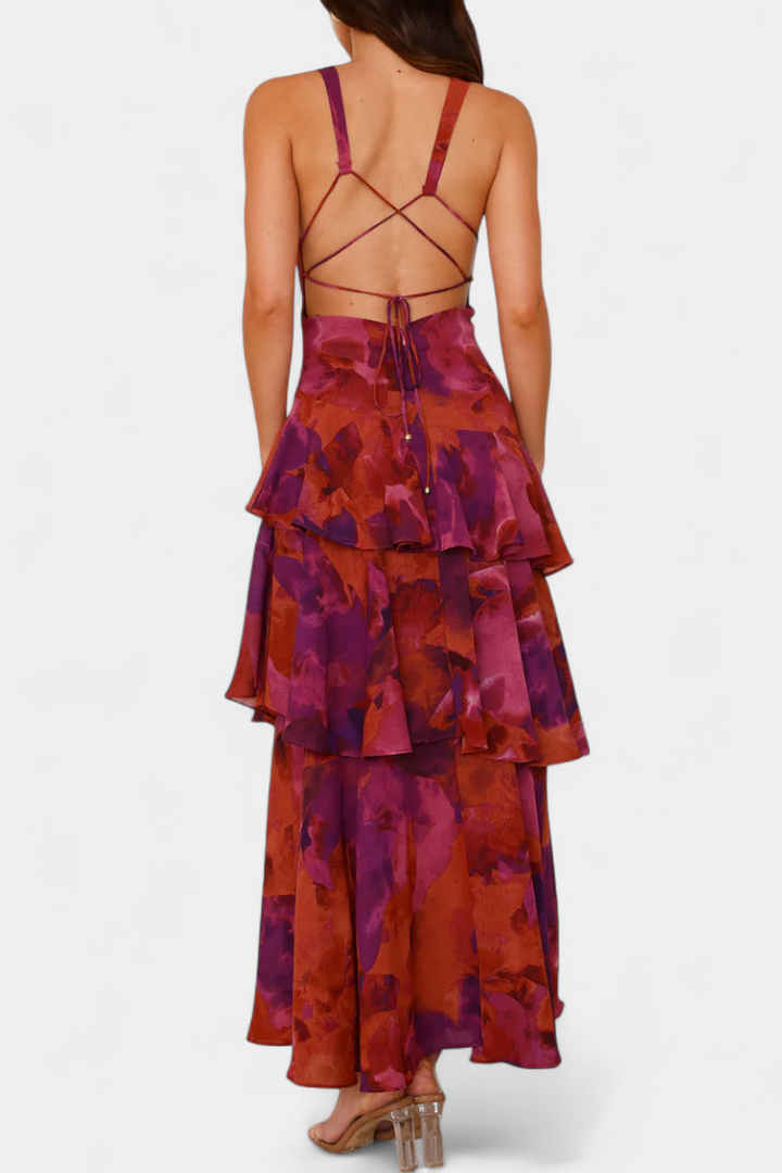 Domenica | V-Neck Georgette Dress