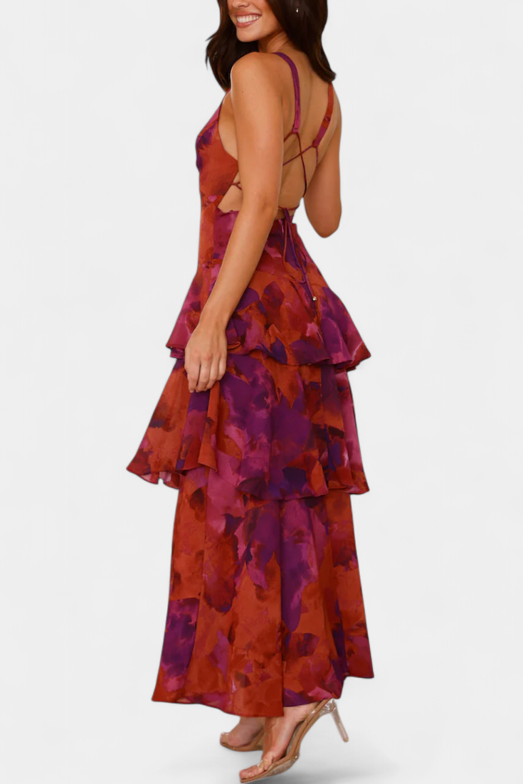 Domenica | V-Neck Georgette Dress
