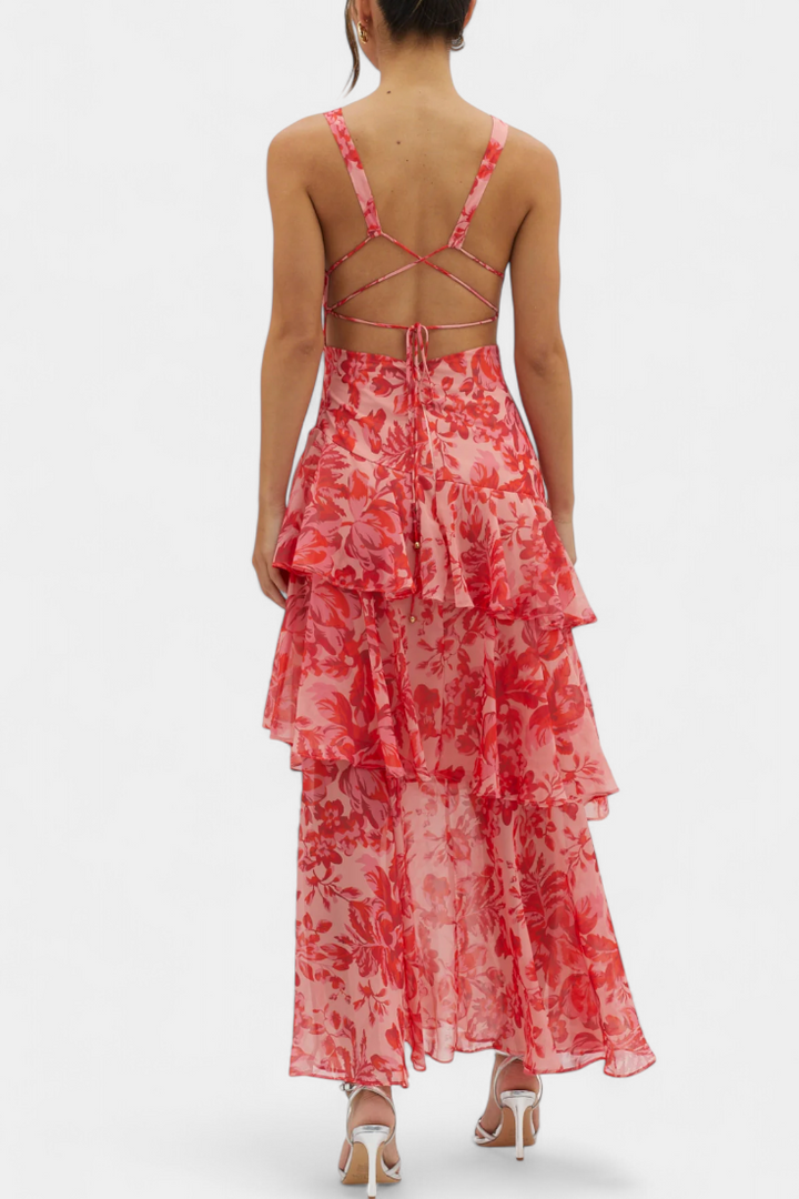 Domenica | V-Neck Georgette Dress