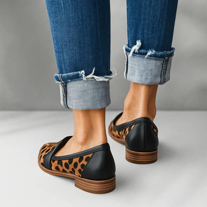 Wedge-Heel Pointed Toe Loafers