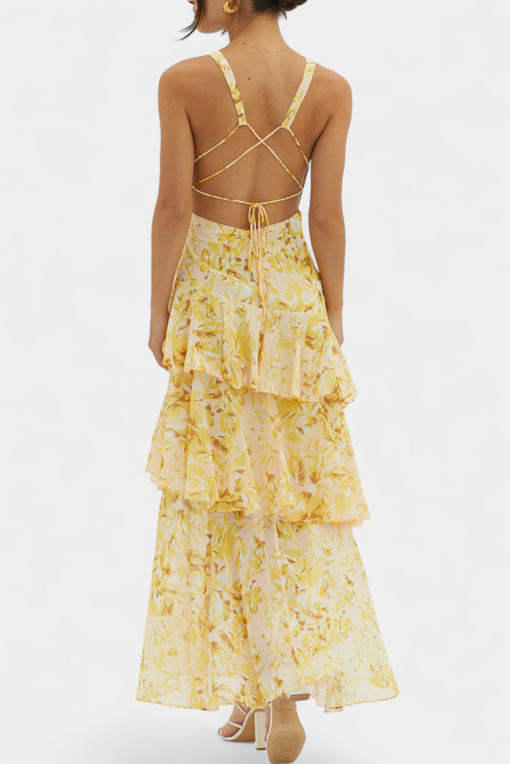 Domenica | V-Neck Georgette Dress