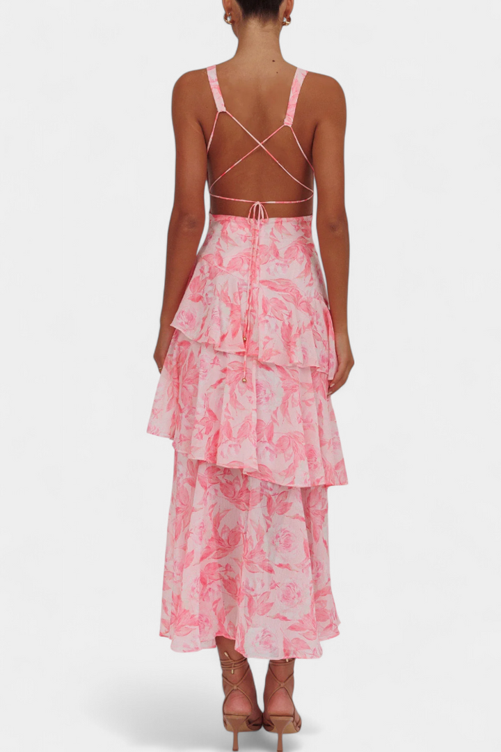 Domenica | V-Neck Georgette Dress