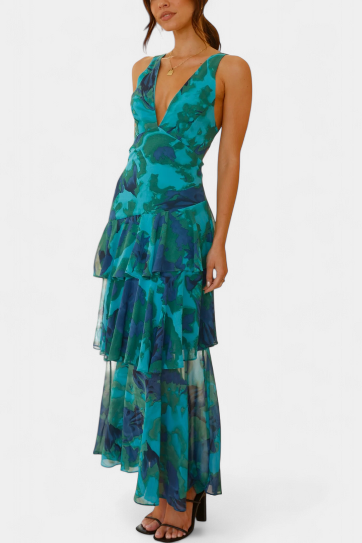 Domenica | V-Neck Georgette Dress
