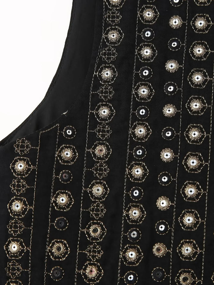 Jane Mirror Embroidered Boho Vest