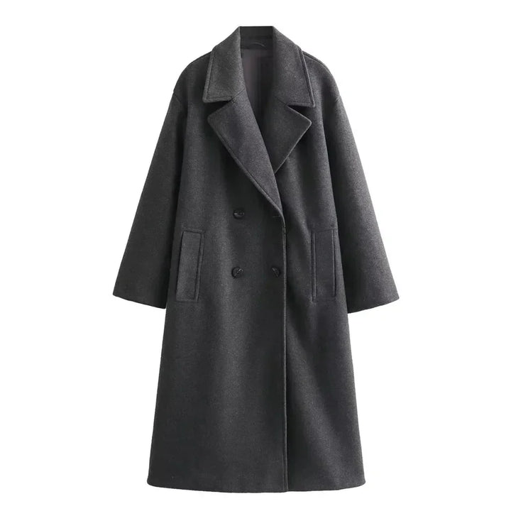 Josie Double-Breasted Long Coat