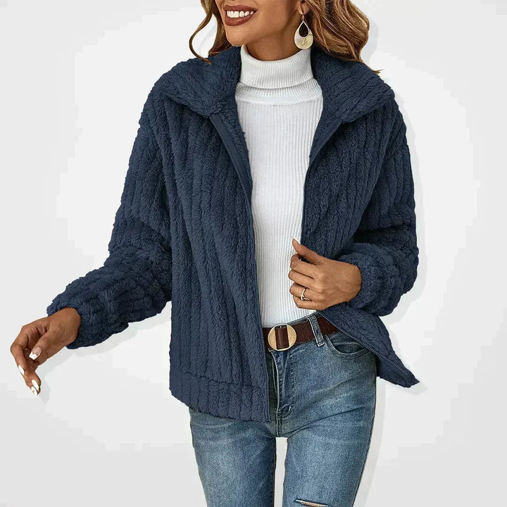 Tessa Zip-Up Fluffy Fleece Jacket