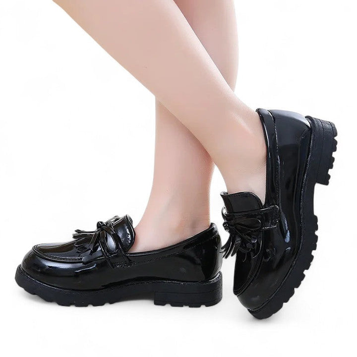 Mass-Produced Patent Leather Moccasins