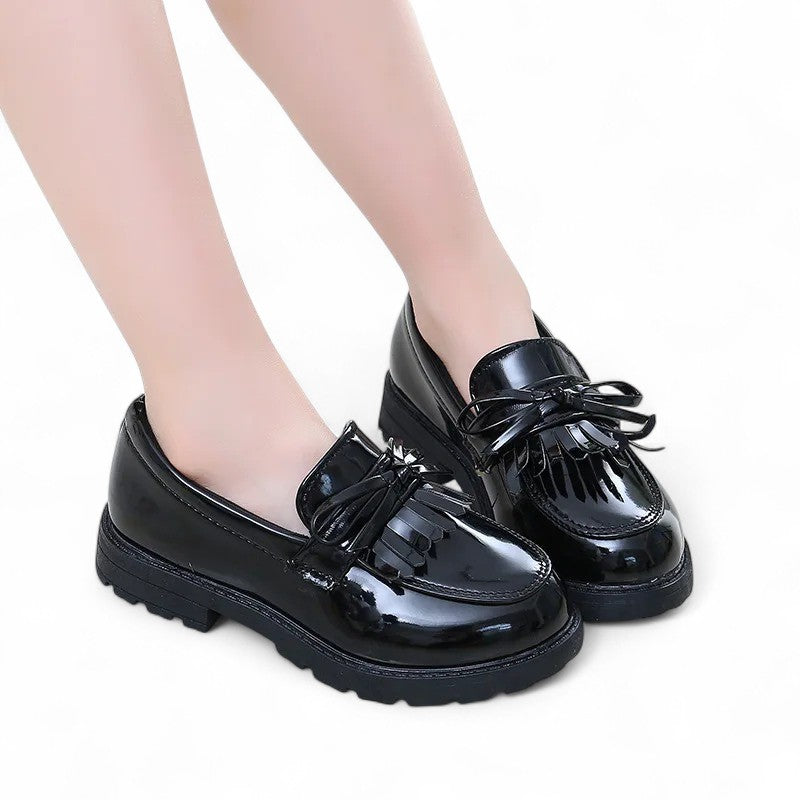 Mass-Produced Patent Leather Moccasins