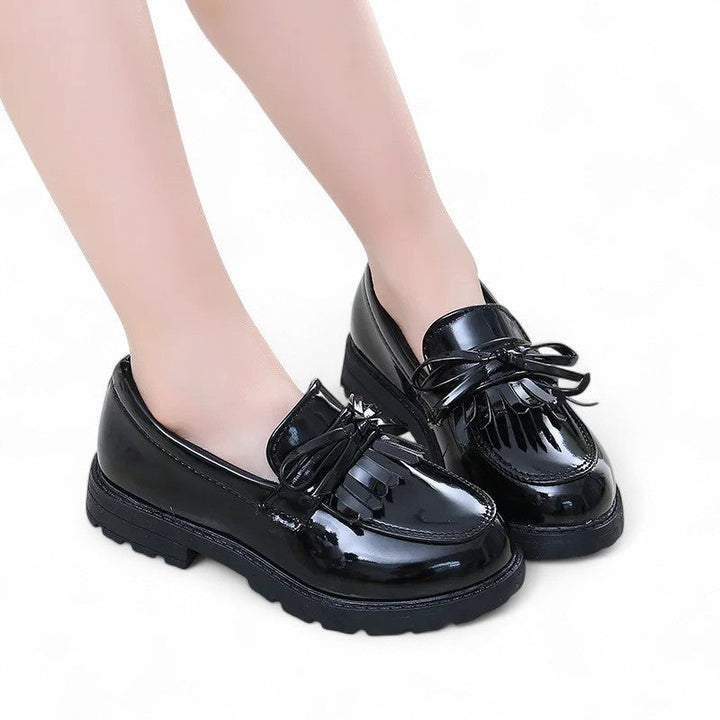 Mass-Produced Patent Leather Moccasins