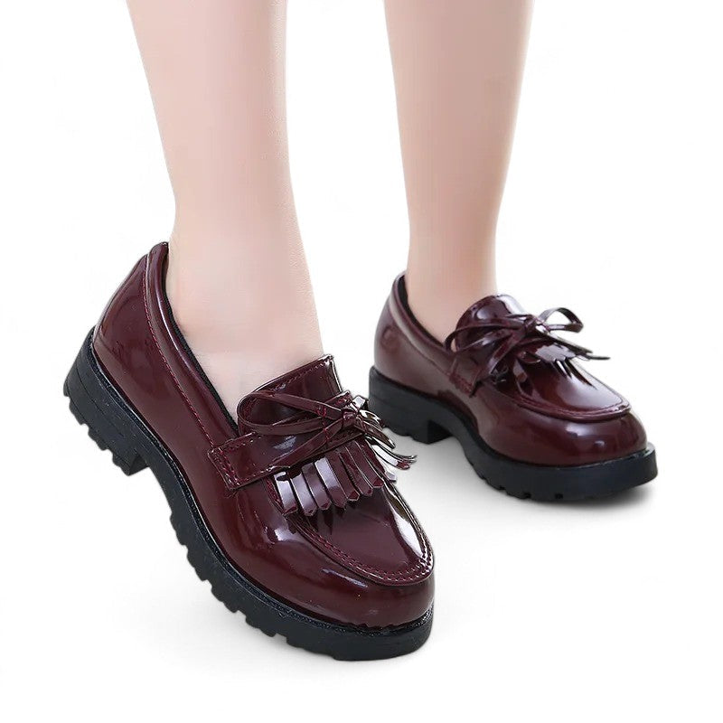 Mass-Produced Patent Leather Moccasins