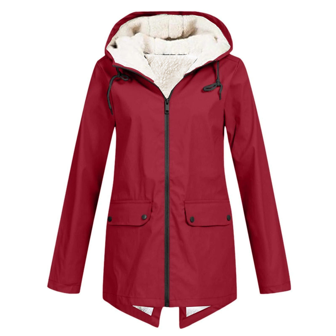 Anna Fleece-Lined Hooded Rain Jacket